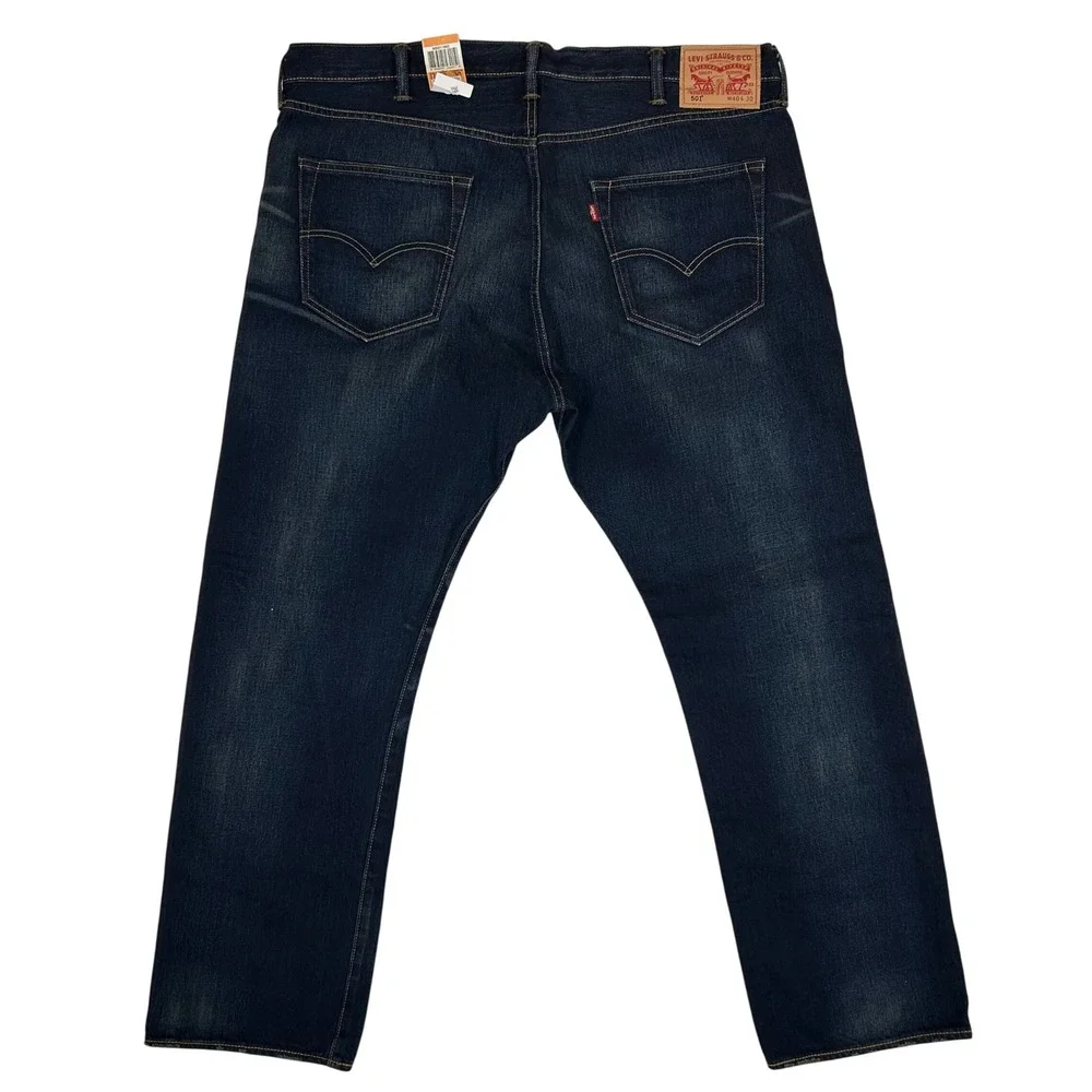 Levis 501 Original Fit Jeans Dark Wash Indigo 100% Cotton 40x30 005011883